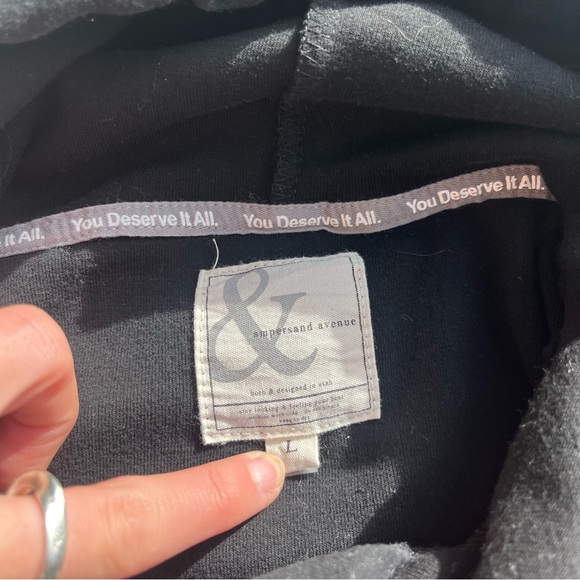 Ampersand Avenue Women’s L Black Buffalo Plaid Checks Out Double Hood Sweatshirt - Picture 3 of 16